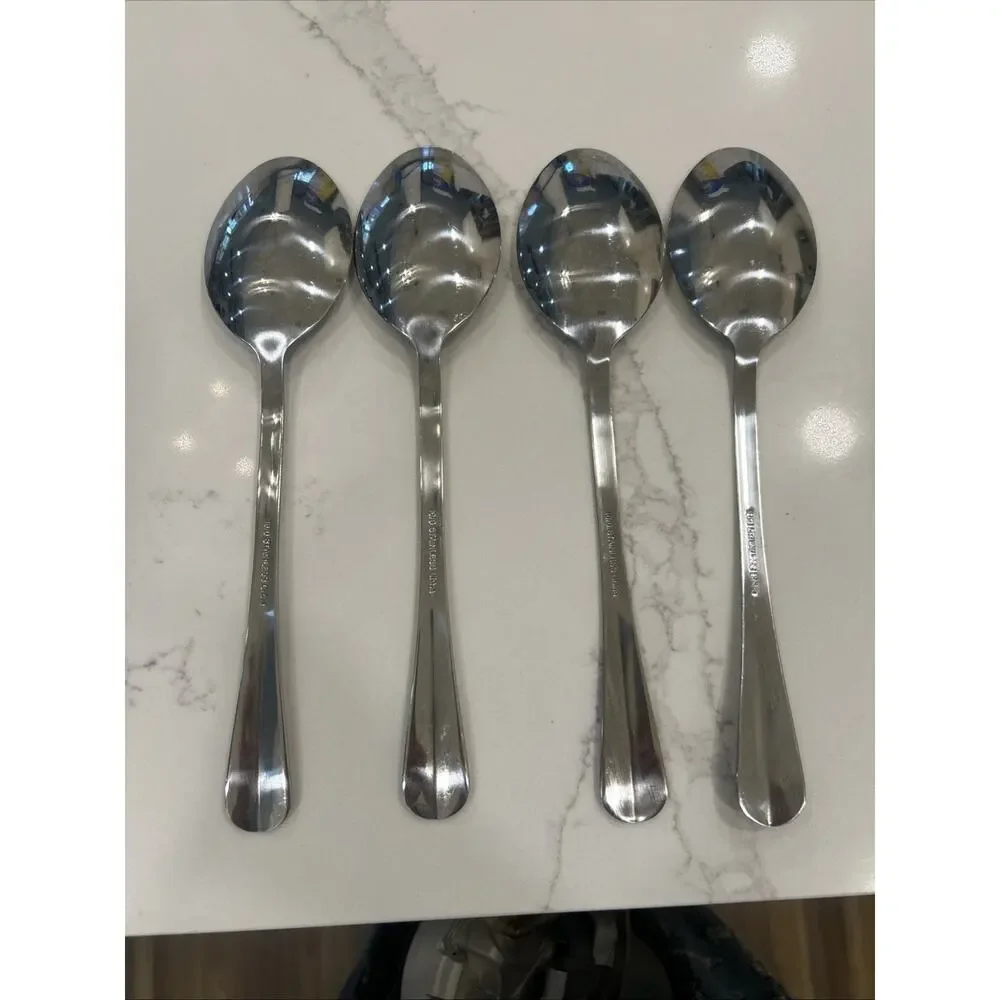 Stainless Steel X-Large Serving Spoons Set of 4 Buffet &‎ Banquet Style 9.5”